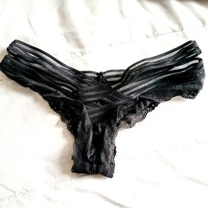 Strappy Silk Victoria's Secret Thong Panty Size Med